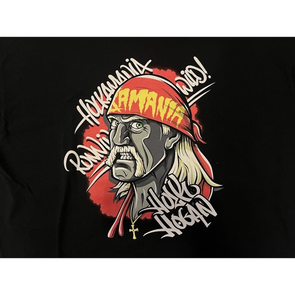 WWE Hulk Hogan T Shirt Urban Aztec Hulkamania Short Sleeve 2XL - Picture 6 of 15
